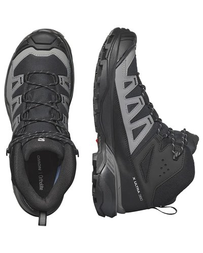 Salomon X Ultra 360 Mid GTX Gore-Tex Men's Trekking Boots, Black/Magnet/Pewter