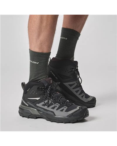 Salomon X Ultra 360 Mid GTX Gore-Tex Men's Trekking Boots, Black/Magnet/Pewter