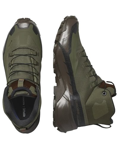Salomon Cross Hike Tracker GTX Gore-Tex Scarponi Trekking Uomo, Ranger Green/Earth Brown/Black