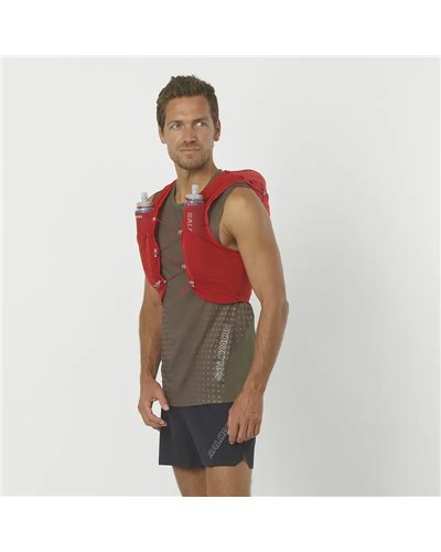 Salomon ADV Skin 12 Set Hydration Running Pack/Vest, Goji Berry (2 500 ml Soft Flask Included)