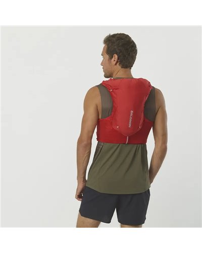 Salomon ADV Skin 12 Set Hydration Running Pack/Vest, Goji Berry (2 500 ml Soft Flask Included)
