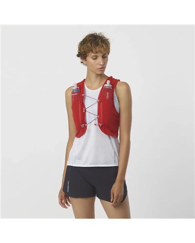 Salomon ADV Skin 12 Set Hydration Running Pack/Vest, Goji Berry (2 500 ml Soft Flask Included)