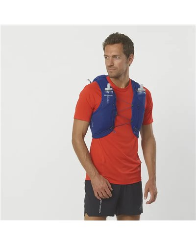 Salomon ADV Skin 12 Set Zaino Gilet Idrico Running, Surf The Web (2 Soft Flask da 500 ml Incluse)