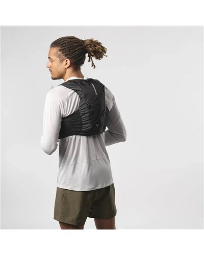 Salomon Active Skin 4 Set Hydration Running Pack/Vest, Black/Metal (2 500 ml Soft Flask Included)