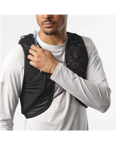 Salomon Active Skin 12 Reservoir Zaino Gilet Idrico Trail Running, Black (Sacca Idrica da 1.5 Litri Inclusa)