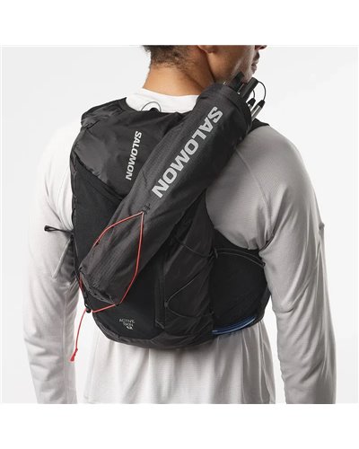 Salomon Active Skin 12 Reservoir Zaino Gilet Idrico Trail Running, Black (Sacca Idrica da 1.5 Litri Inclusa)