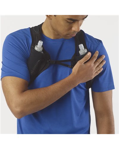 Salomon Pulse 2 Set Hydration Running Pack/Vest, Black (2 250 ml Soft Flask Included)
