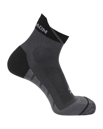Salomon Speedcross Ankle Merino Running Socks, Black/Magnet/Quarry