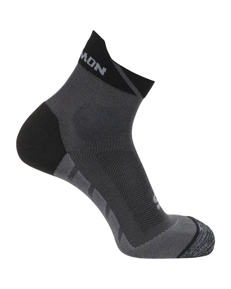 Salomon Speedcross Ankle Merino Running Socks, Black/Magnet/Quarry