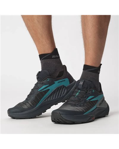 Salomon Speedcross Ankle Merino Running Socks, Black/Magnet/Quarry