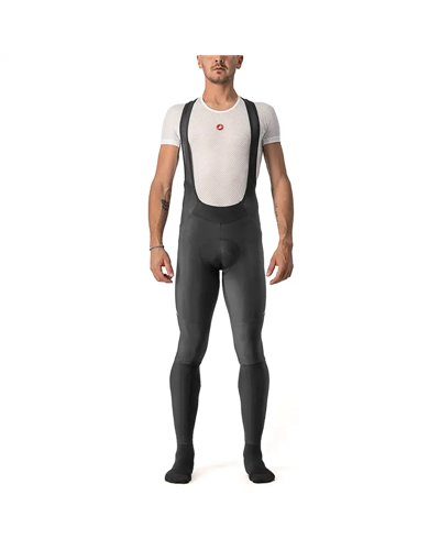 Castelli Velocissimo 5 Men's Cycling Bibtight, Black/Silver Reflex (Kiss Air2 Pad)