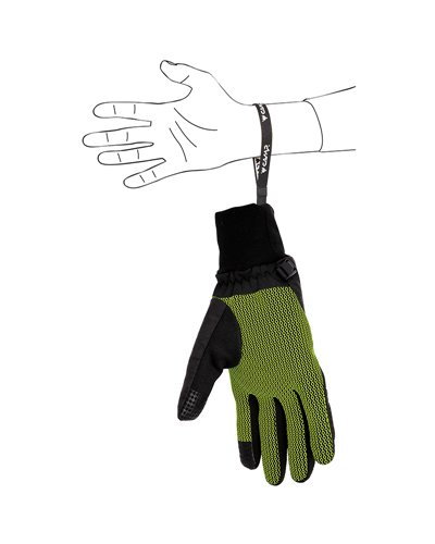 Camp G Air Guanti Invernali Touchscreen Compatibili, Nero/Lime