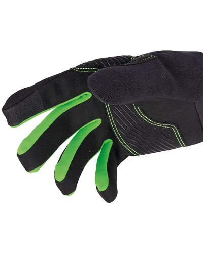 Camp G Comp Warm Winter Gloves Touchscreen Compatible, Black/Green