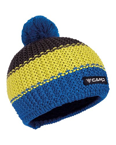 Camp P-Beanie Berretto, Blu/Lime Punch/Grigio