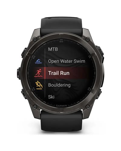 Garmin Fenix 8 Sapphire AMOLED Cassa 51mm Orologio GPS Cardio Integrato, Titanium Carbon Grey DLC/Black/Pebble Grey