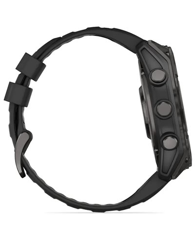 Garmin Fenix 8 Sapphire AMOLED Cassa 51mm Orologio GPS Cardio Integrato, Titanium Carbon Grey DLC/Black/Pebble Grey