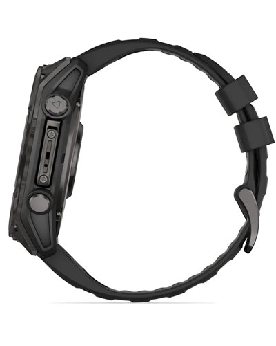 Garmin Fenix 8 Sapphire AMOLED Case 51mm GPS Watch Wrist-Based HR, Titanium Carbon Grey DLC/Black/Pebble Grey