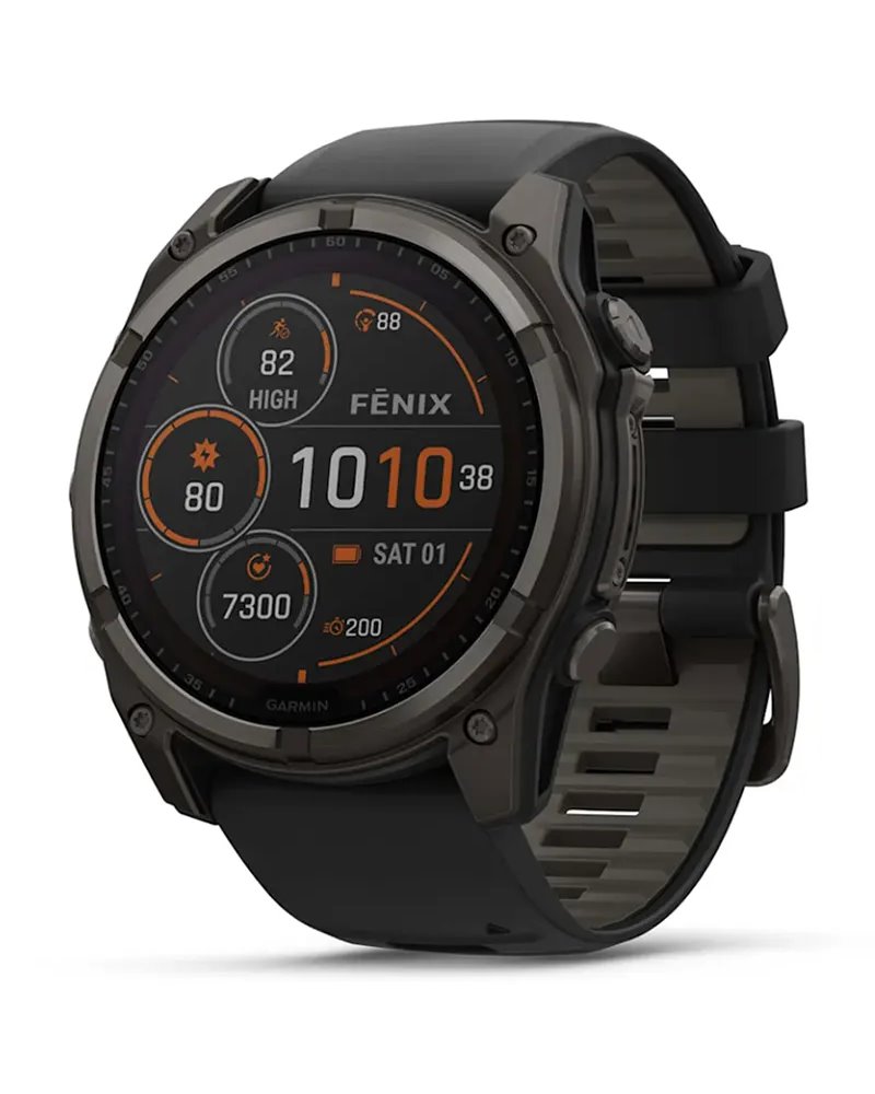 Garmin Fenix 8 Sapphire Solar Cassa 51mm Orologio GPS Cardio Integrato, Titanium Carbon Grey DLC/Black