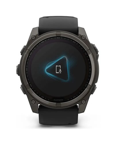 Garmin Fenix 8 Sapphire Solar Cassa 51mm Orologio GPS Cardio Integrato, Titanium Carbon Grey DLC/Black