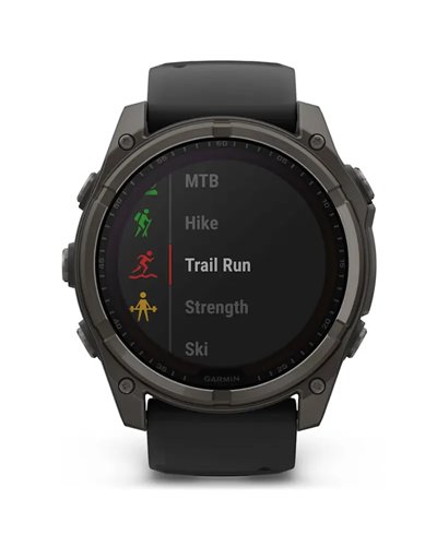Garmin Fenix 8 Sapphire Solar Cassa 51mm Orologio GPS Cardio Integrato, Titanium Carbon Grey DLC/Black