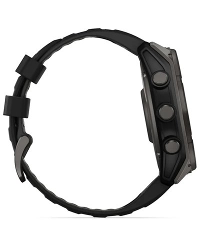 Garmin Fenix 8 Sapphire Solar Cassa 51mm Orologio GPS Cardio Integrato, Titanium Carbon Grey DLC/Black