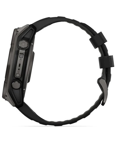 Garmin Fenix 8 Sapphire Solar Cassa 51mm Orologio GPS Cardio Integrato, Titanium Carbon Grey DLC/Black