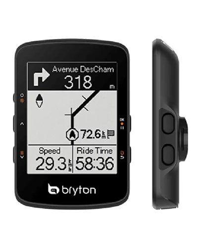 Bryton Rider 460D GPS Ciclocomputer + Fascia Cardio + Sensore Cadenza, Nero