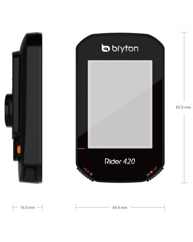 Bryton Rider 420E GPS Ciclocomputer, Nero
