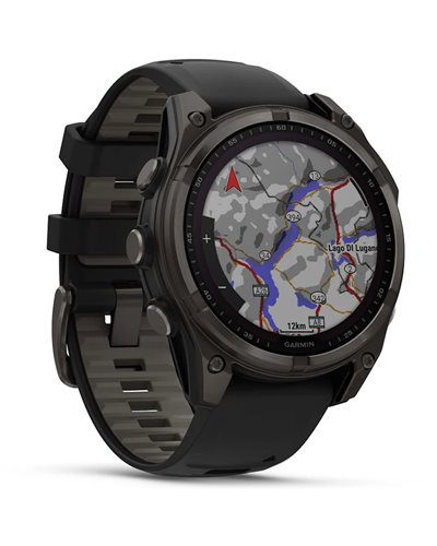 Garmin Fenix 8 Sapphire Solar Cassa 47mm Orologio GPS Cardio Integrato, Titanium Carbon Grey DLC/Black