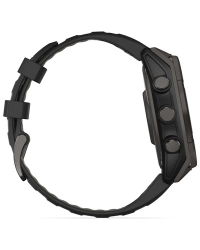 Garmin Fenix 8 Sapphire Solar Cassa 47mm Orologio GPS Cardio Integrato, Titanium Carbon Grey DLC/Black