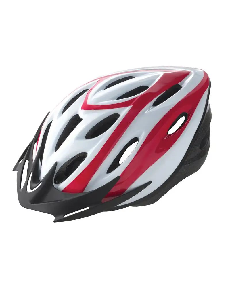 BTA Casco Rider, Calotta Out-Mould, Taglia L Bianco con Grafica Rossa