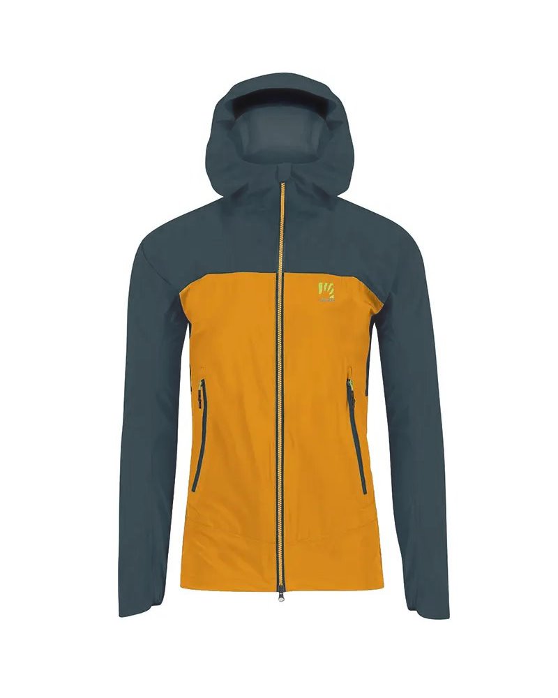 Karpos Valsesia Men's Ski Mountaineering Packable Softshell Jacket, Golden/Midnight