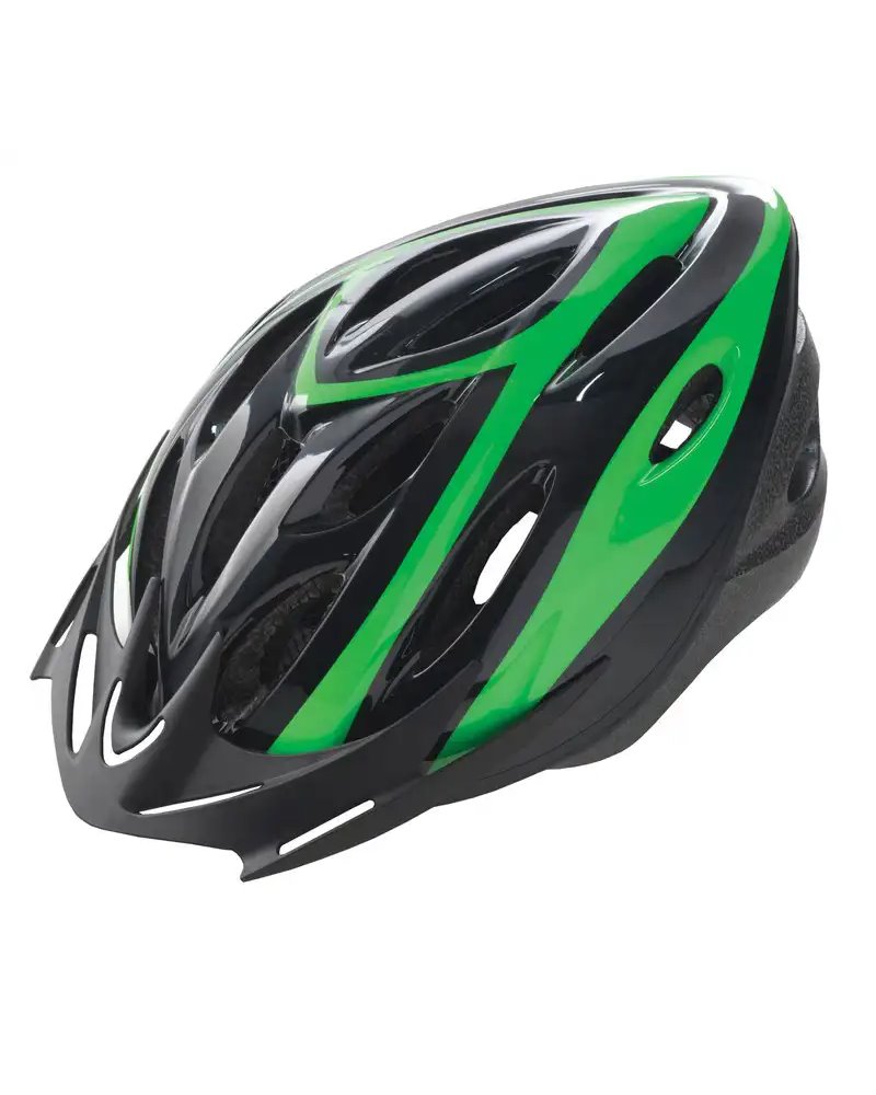 BTA Rider Helmet For Adult, Size L. Black Withgreen Graphic.