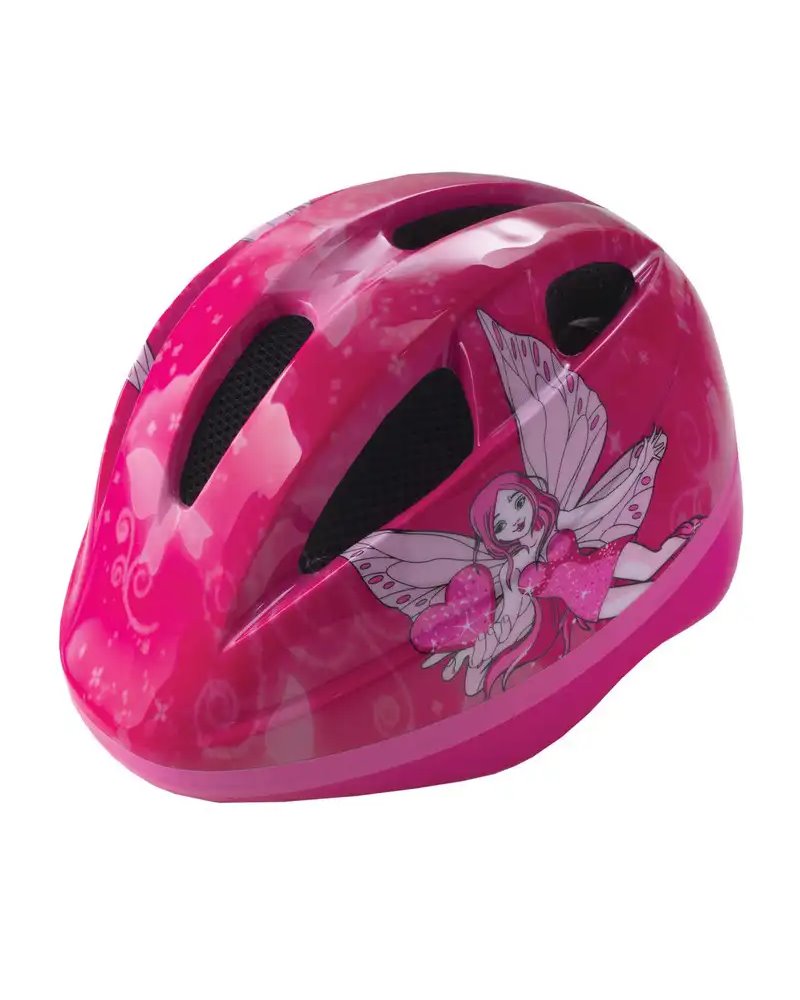 BTA Casco per Bambina, Calotta Out-Mould, Taglia S Fantasia Fatina Rosa