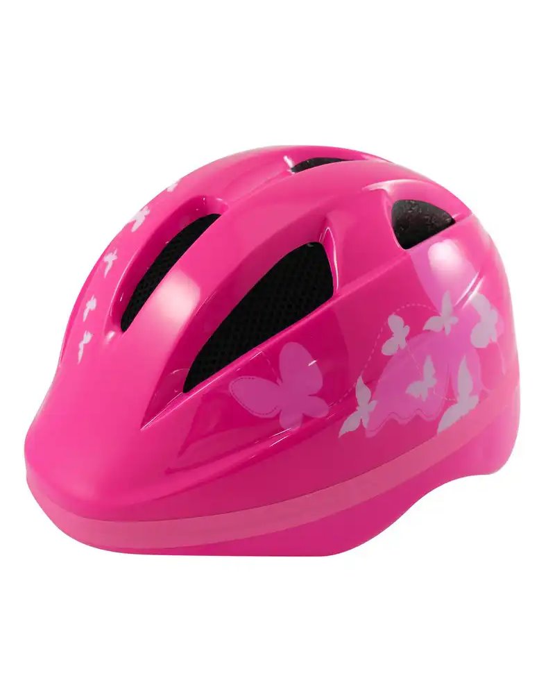 BTA Casco Girl, Calotta Out-Mould, Taglia S, 52-56Cm, Fanatasia Butterfly, Rosa