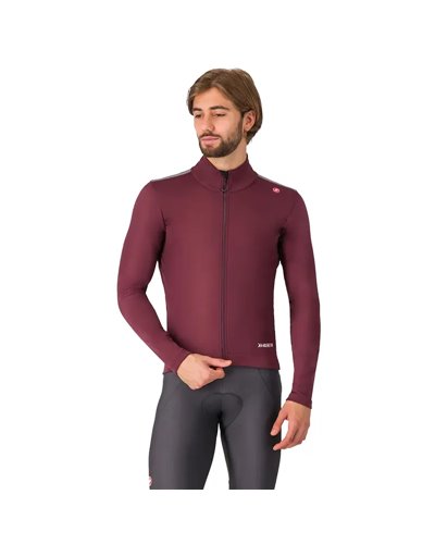 Castelli Espresso Air Men's Cycling Jacket, Deep Bordeaux