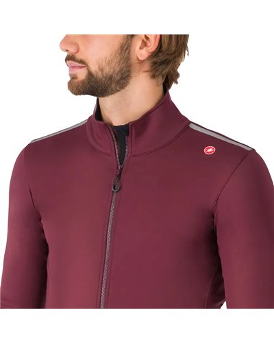 Castelli Espresso Air Men's Cycling Jacket, Deep Bordeaux