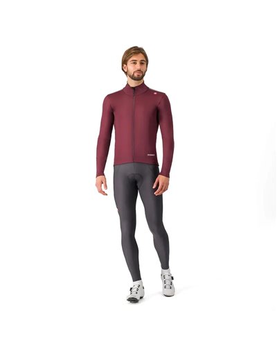 Castelli Espresso Air Men's Cycling Jacket, Deep Bordeaux