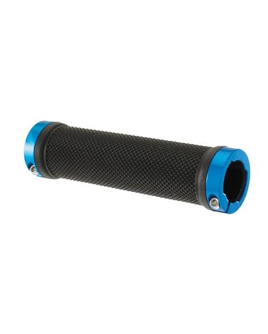 Wag MTB Grips With Lock Light Blue Ring