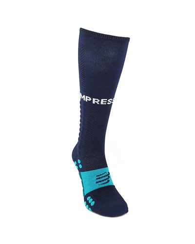 Compressport Full Socks Run Calze a Compressione, Blu