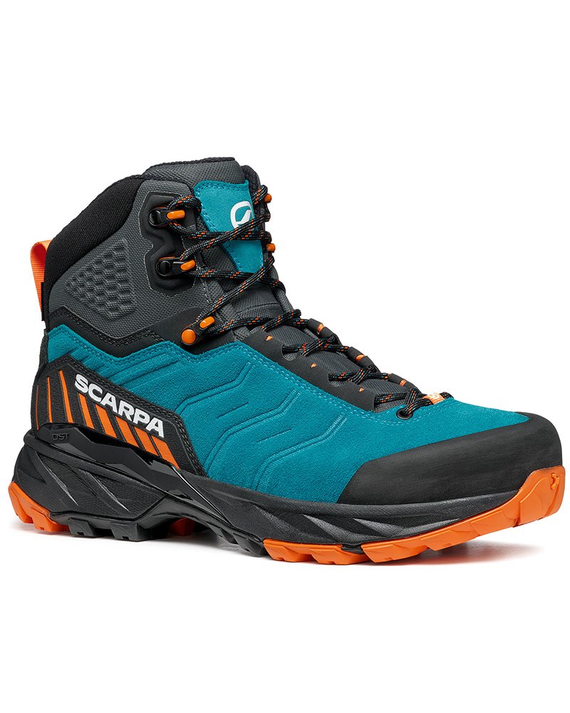 Scarpa Rush TRK GTX Gore-Tex Scarponi Trekking Uomo, Pagoda Blue/Mango
