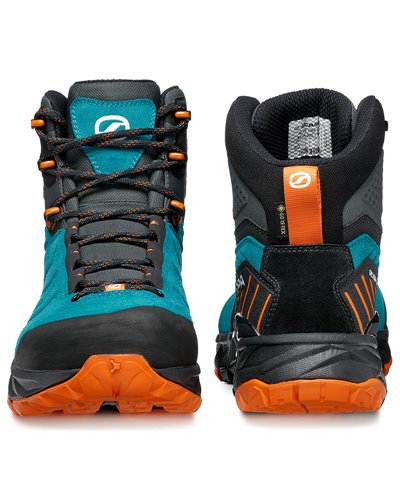 Scarpa Rush TRK GTX Gore-Tex Scarponi Trekking Uomo, Pagoda Blue/Mango