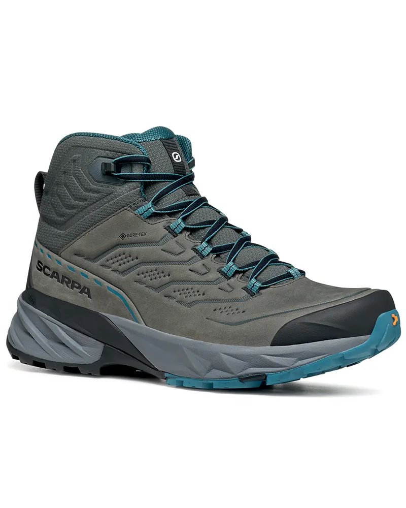 Scarpa Rush 2 Pro Mid GTX Gore-Tex Men's Trekking Boots, Nubuk Titanium/Ocean