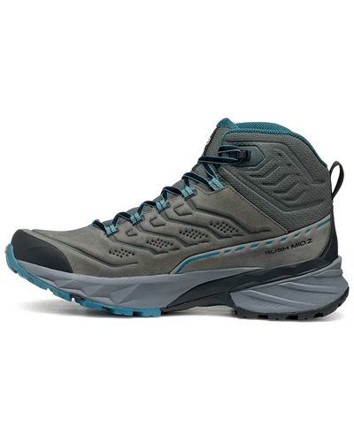 Scarpa Rush 2 Pro Mid GTX Gore-Tex Scarponi Trekking Uomo, Nabuk Titanium/Ocean