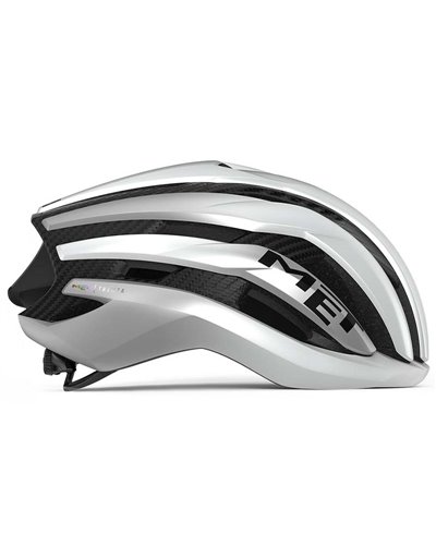 Met Trenta 3K Carbon MIPS Road Cycling Helmet, Matt Metallic Silver White