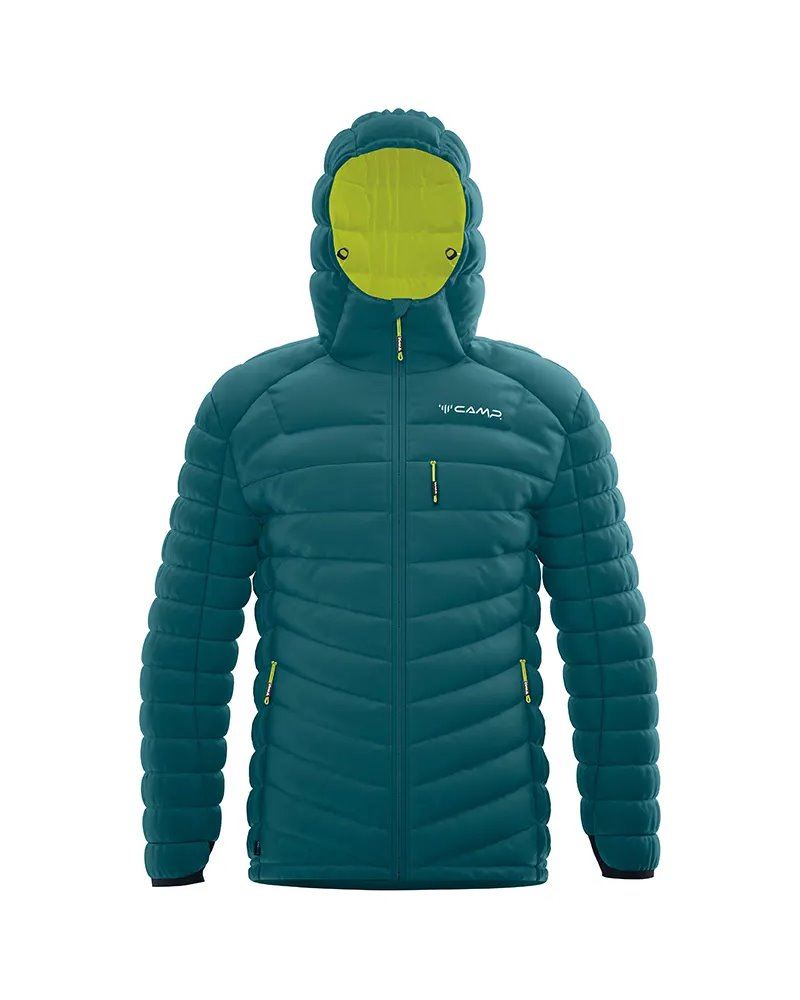 Camp Protection Men's Down Jacket, Amazon Green/Mojito Green