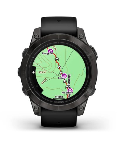 Garmin Epix Pro (Gen 2) Sapphire Edition Case 47mm GPS Watch Wrist-Based HR, Carbon Gray DLC Titanium/Black