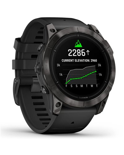 Garmin Epix Pro (Gen 2) Sapphire Edition Case 51mm GPS Watch Wrist-Based HR, Carbon Gray DLC Titanium/Black