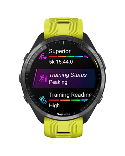Garmin Forerunner 965 GPS Smartwatch Cardio Integrato, Nero/Giallo