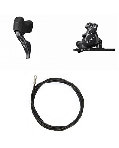 Shimano Kit Freno Disco Idraulico Anteriore Sinistro Dura-Ace Di2 ST-R9270 + BR-R9270 + Tubo 1000mm